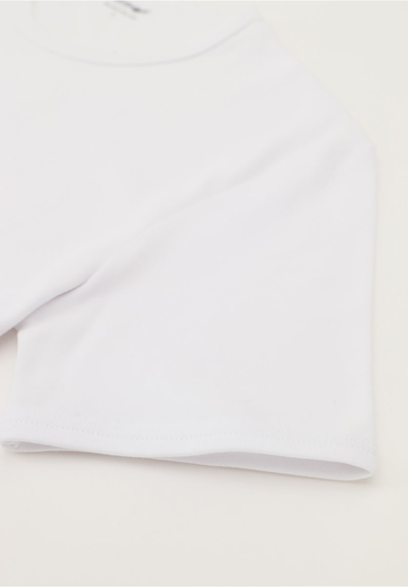 Crew-neck T-Shirt in Warm Winter Cotton Soft Line