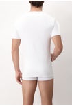 T-Shirt con Scollo a V in Caldo Cotone Inverno Soft Line