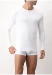 Long-sleeved crew-neck T-shirt in Warm Soft Line Cotton