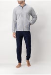 Tuta Aperta con Zip in Cotone con Dettagli a Righe