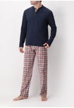 Long Check Cotton Interlock Pyjamas