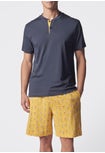Seagulls Print Light Cotton Jersey Short Pyjamas